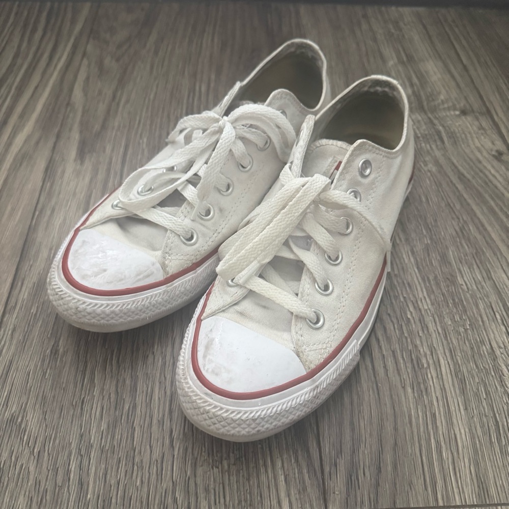 White Converse 8.5